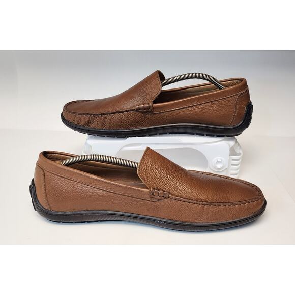 Johnston & Murphy Brown Nichols Memory Foam Leather Loafer Shoes 11.5M - Picture 5 of 12